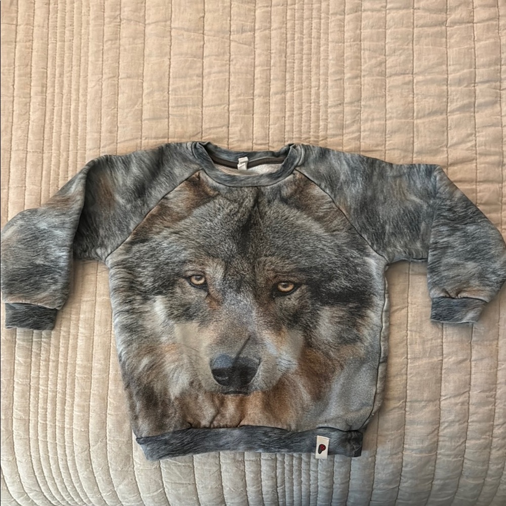 POPUPSHOP Kids Wolf Graphic Sweatshirt